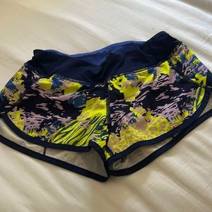 bright blue green pink ivivva shorts
